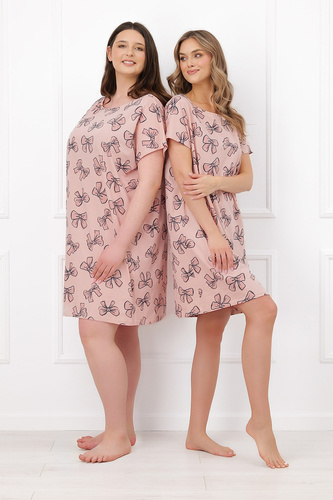 Italian Fashion Silano жіноча нічна сорочка 100% бавовна, короткий рукав, зручна