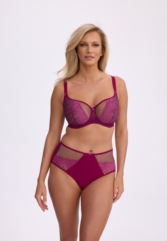 Gaia Mariana BS0 1385 Бюстгальтер Soft Balconette Chianti з вишивкою SB6