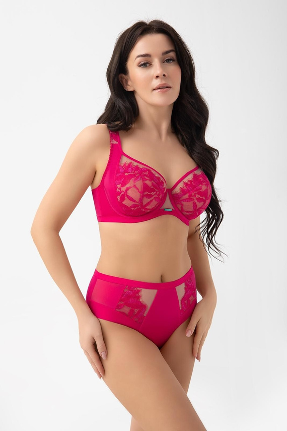 Трусики Gorsenia F029 Amaris амарант мікрофібра мереживо Komfort Premium