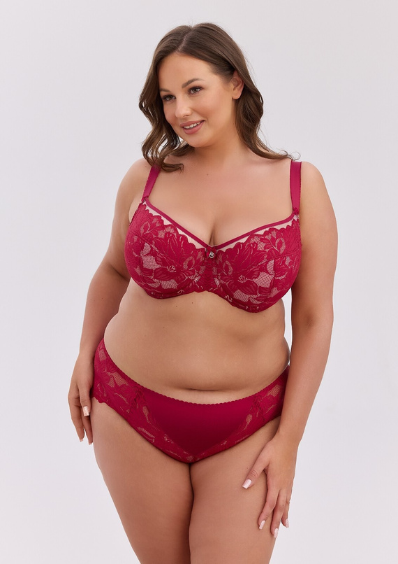 Gaia Mary BSM 1372 Бордовий бюстгальтер Semi Soft Maxi з кісточками