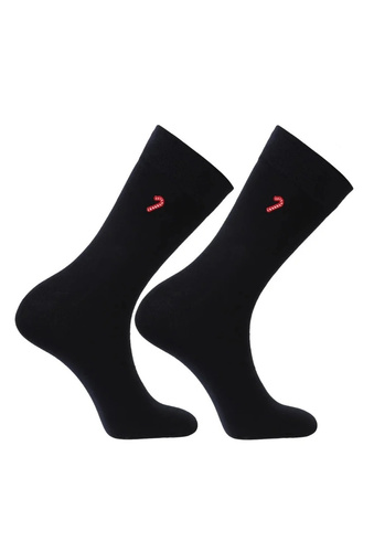 Комплект чоловічий Moraj MBS1800-008 темно-сині боксерки та святкові шкарпетки