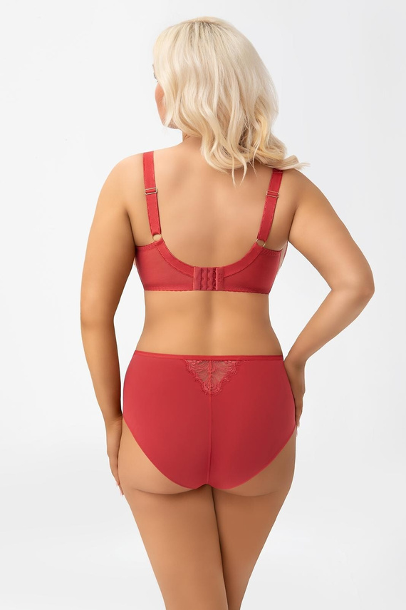Бюстгальтер soft Gorsenia G 008 Flavia, бордовий, м'які чашки, для пишних грудей