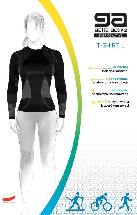 43013 Ama Basic Thermoactive Лонгслів термоактивний- black-grey