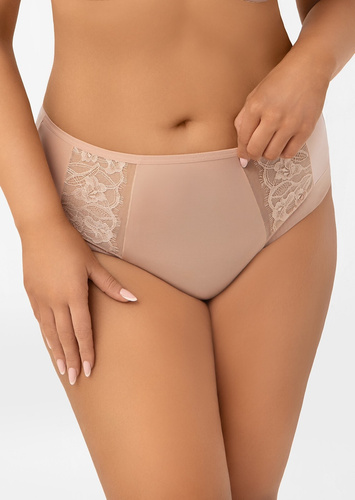 Трусики F 018 Luisse Almond Gorsenia висока посадка, бежевий