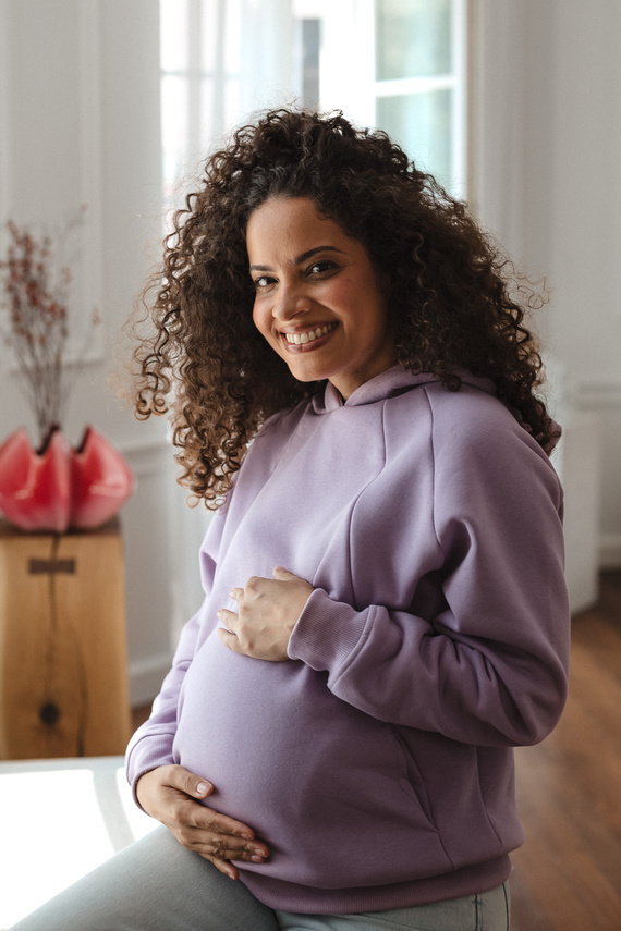 Світшот для вагітних і годування Milk&love Motherhood oversize quiet violet