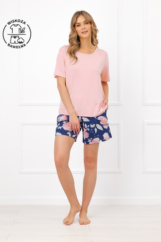 Піжама жіноча Italian Fashion Ardizja віскоза, бавовна, квіти, шорти