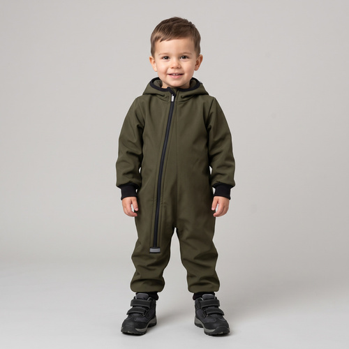 Дитячий комбінезон Nicol 229082 Softshell з флісом зелений
