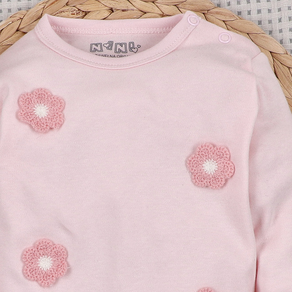 NINI LITTLE FLOWERS боді для немовлят з органічної бавовни з вишивкою квітів ABN-5762/JRO