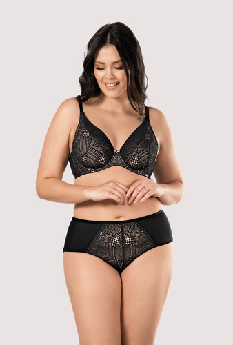 Desire BO50 mefemi by Nipplex чорний бюстгальтер soft bralette з мереживом