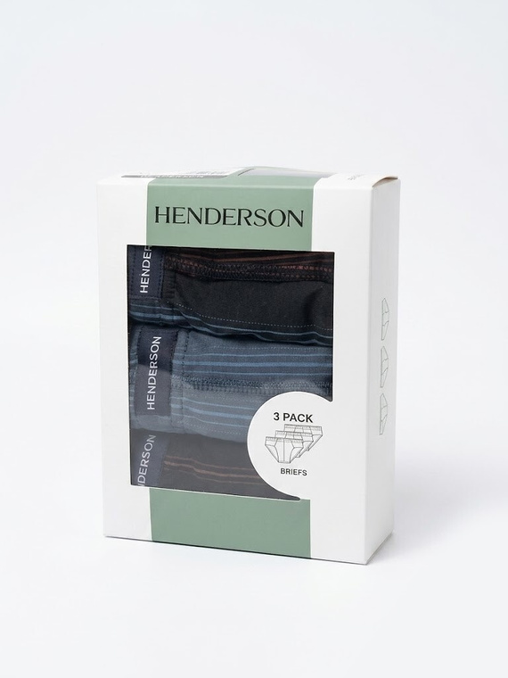 Чоловічі труси Henderson 1446 K714 3-pack 100% бавовна синій, сірий, чорний