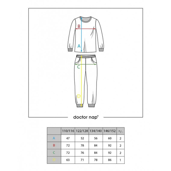 Дитяча піжама 5264 "Polar bears" Unisex Doctor Nap, - ісе blue