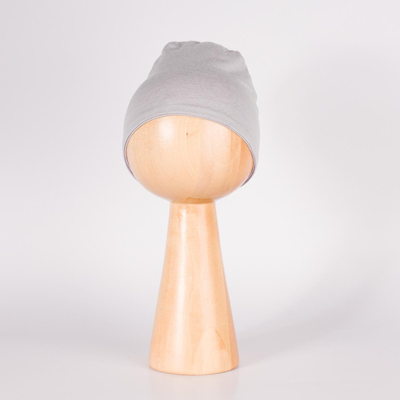 229110 Nicol Дитяча двошарова шапка Merino 100% вовна - сіра