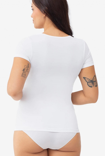 Gatta T-Shirt 2K 608 жіноча безшовна футболка з мікрофібри, короткий рукав, біла