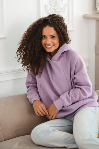 Світшот для вагітних і годування Milk&love Motherhood oversize quiet violet