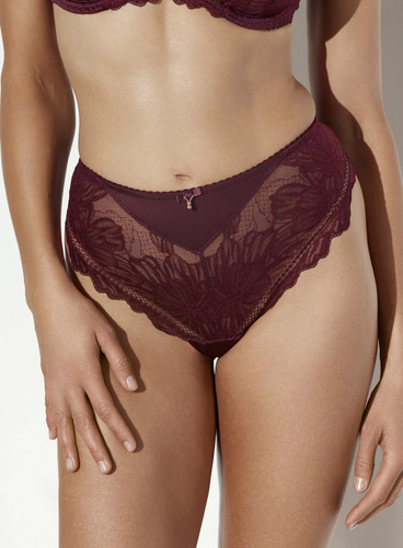 Трусики жіночі Ava 2276 Merlot бордові мереживні гладкі під одяг