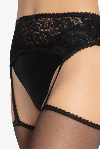 Gatta Babette 02 Strip Panty Nero – жіночі колготки з мереживом Lycra