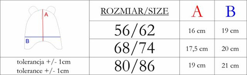 228265 Nicol FARMA Шапка для немовлят вушанка з ведмедиком, сірий, бавовна