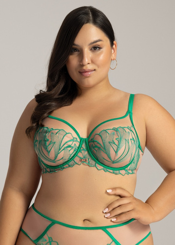 AVA 2161 Maxi soft – бюстгальтер МАКСІ з вишивкою на кісточках, зелений