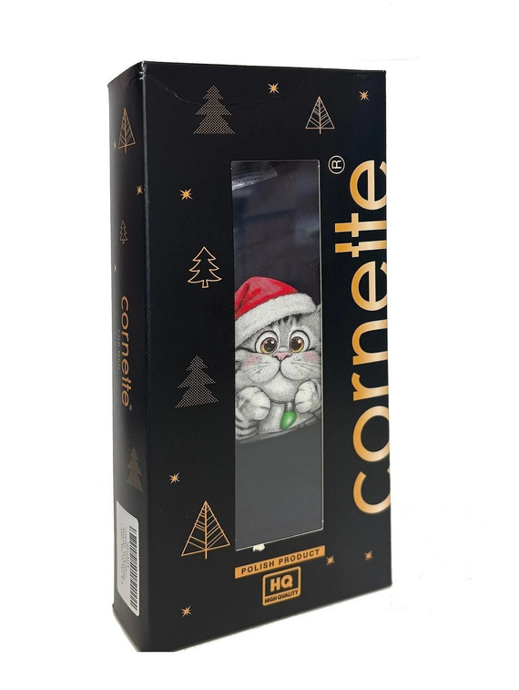 Cornette Gift 914/05 чоловічий святковий комплект: боксерки та шкарпетки з котиком